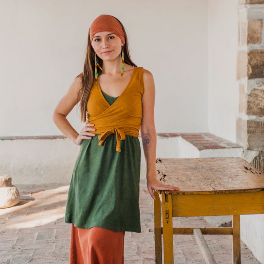 Bohemian Folk Clothing Reversible Wrap Top